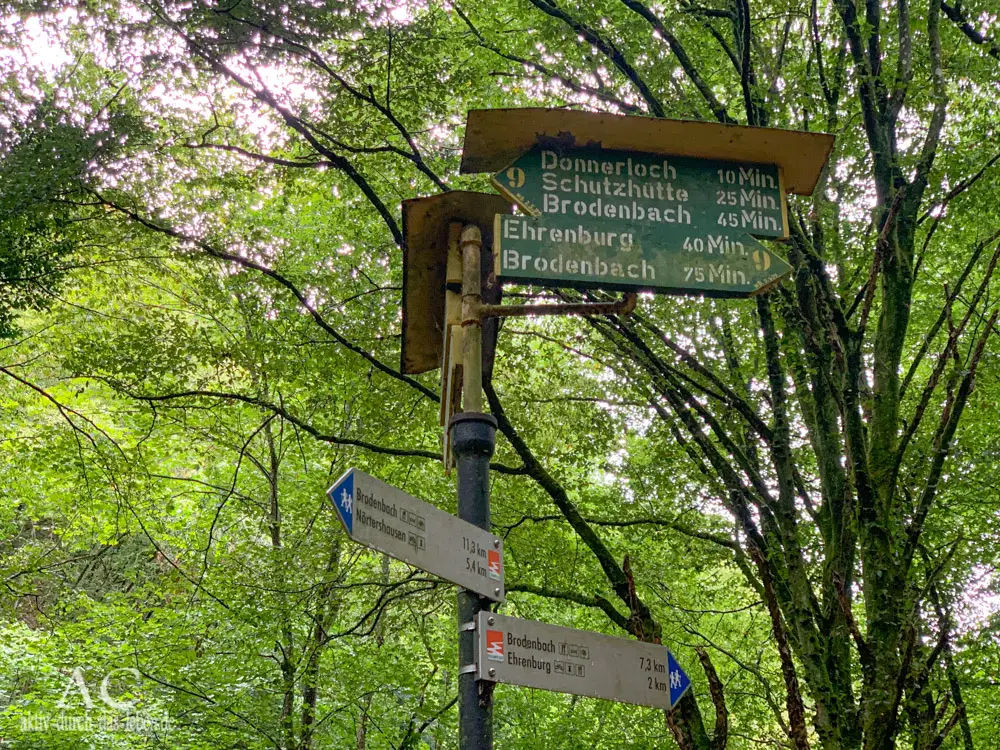 Traumpfad Bergschluchtenpfad Ehrenburg Donnerloch