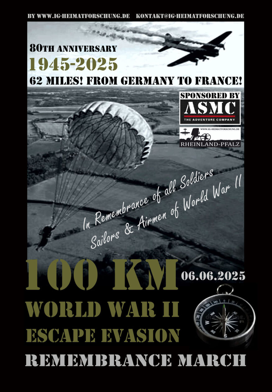 100km World War II Sscape Evasion and Remembrance March Plakat Gedenkmarsch